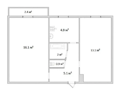 Apartment. Dnipro, Kryvorizhka Street.