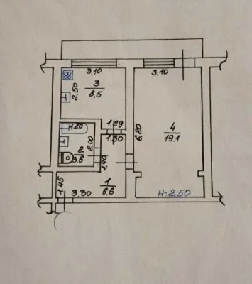 Продам 1-кім. кв. покращ. планування м.Індустріальна 10 хв.