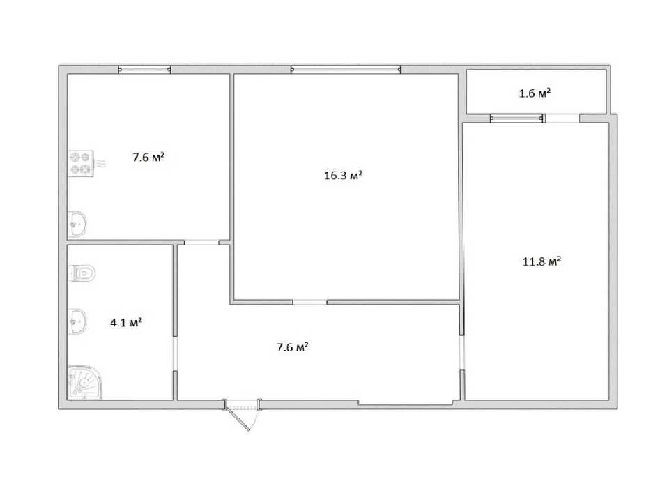 Apartment. Dnipro, Semaforna St.