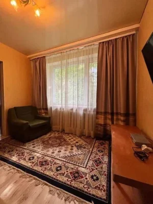 Three-room apartment with good renovation.