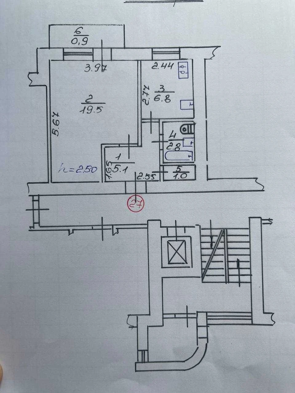 1-кімнатна квартира Любінська (Шекспір) 37 м² | Цегляний буд