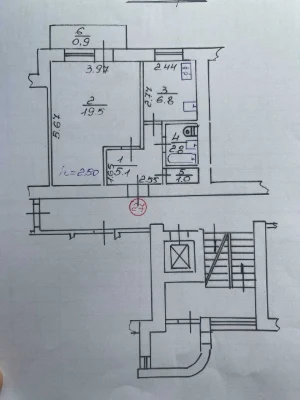 1-кімнатна квартира Любінська (Шекспір) 37 м² | Цегляний буд