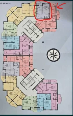 Продажа видової 1-кімнатної квартири, ЖК "Надія", Митниця, Ж
