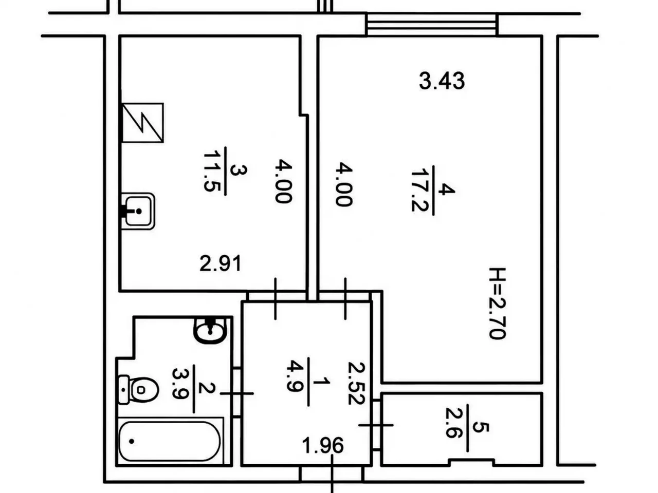 Продаж квартири 1-кімн. 43 м² 19/23 пов.