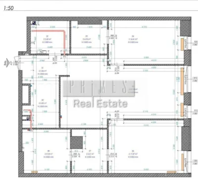 Sale of a 3-room apartment in the TRIIINITY residential complex, 100 sq m, low floor