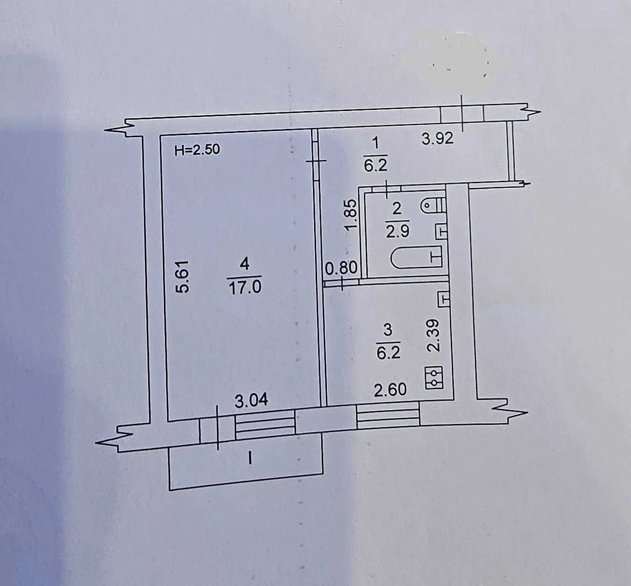 Продається 1к квартира на Одеській