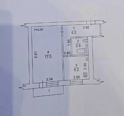 Продається 1к квартира на Одеській