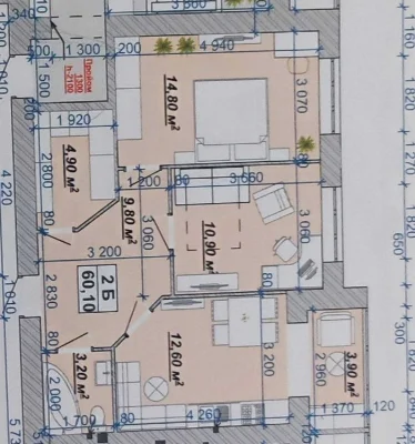 Продам, 2к квартира, добра ціна, 60м.кв., КНЯГИНЕН