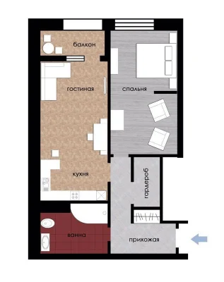 Продам 1 к. квартиру в ЖК 2 Жемчужина, Аркадийское Плато, Ар