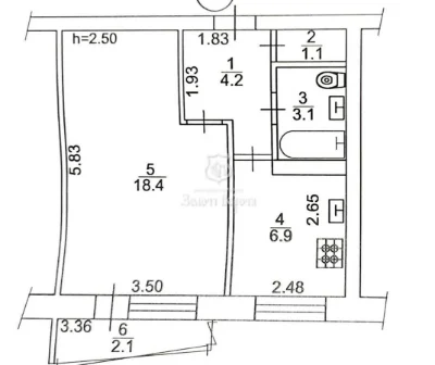 Apartment, 1 room. Under renovation. Luk'yanska, 11, Lukiivka, Шевch