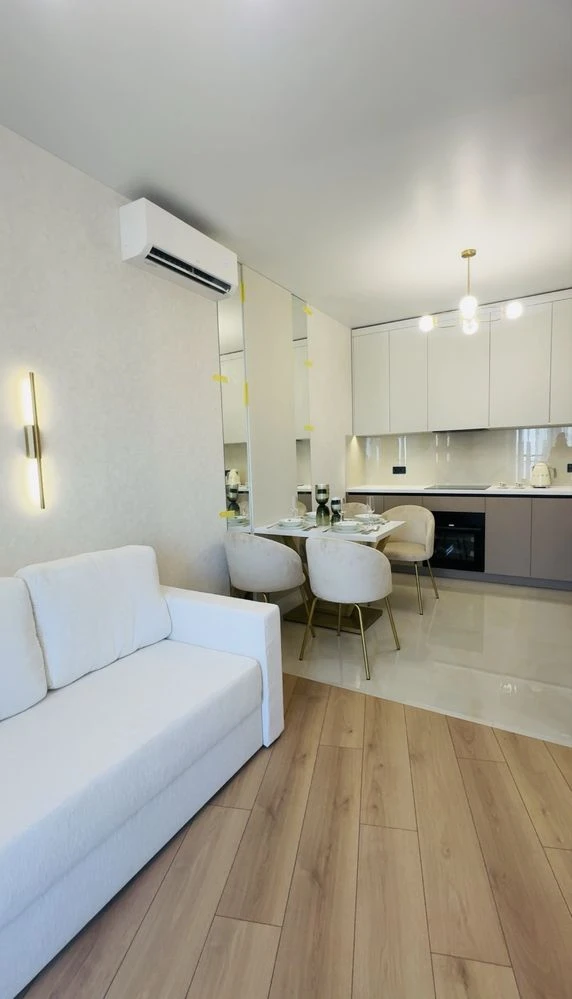 Three-room apartment in a business class residential complex