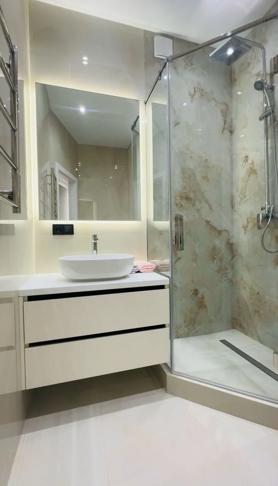 Three-room apartment in a business class residential complex