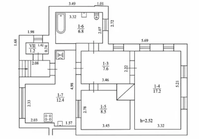 2 room modern dwelling in the private sector of Panas Myrnyi