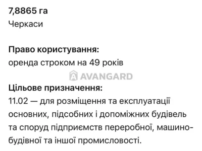 Продаж Земля комерційного призначення Придніпровський