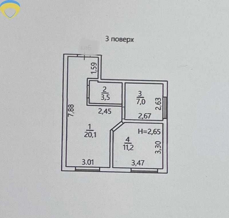 Продам 2-кімнатну квартиру Хаджибейський район Одеса автоном