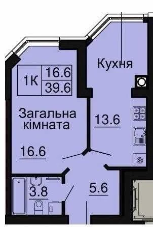ПРОСТОРА однокімнатна квартира ЖК Софія Нова з ГАЗОВИМ АВТОН
