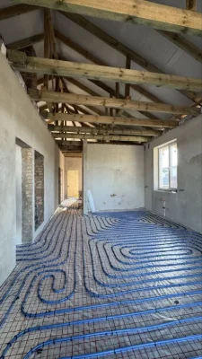 House with unfinished works. Final stage