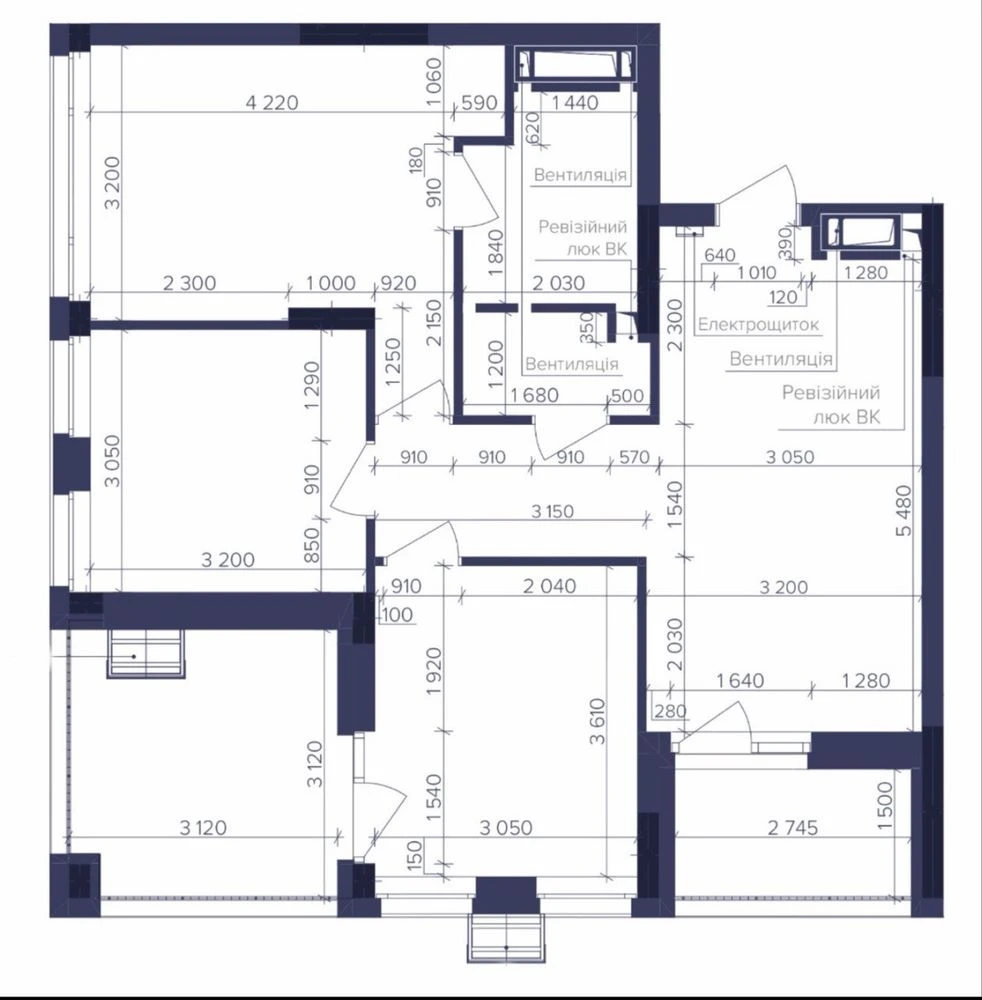 Sale of a 3-bedroom apartment with a terrace in the Dnipro Island residential complex, Dnipro