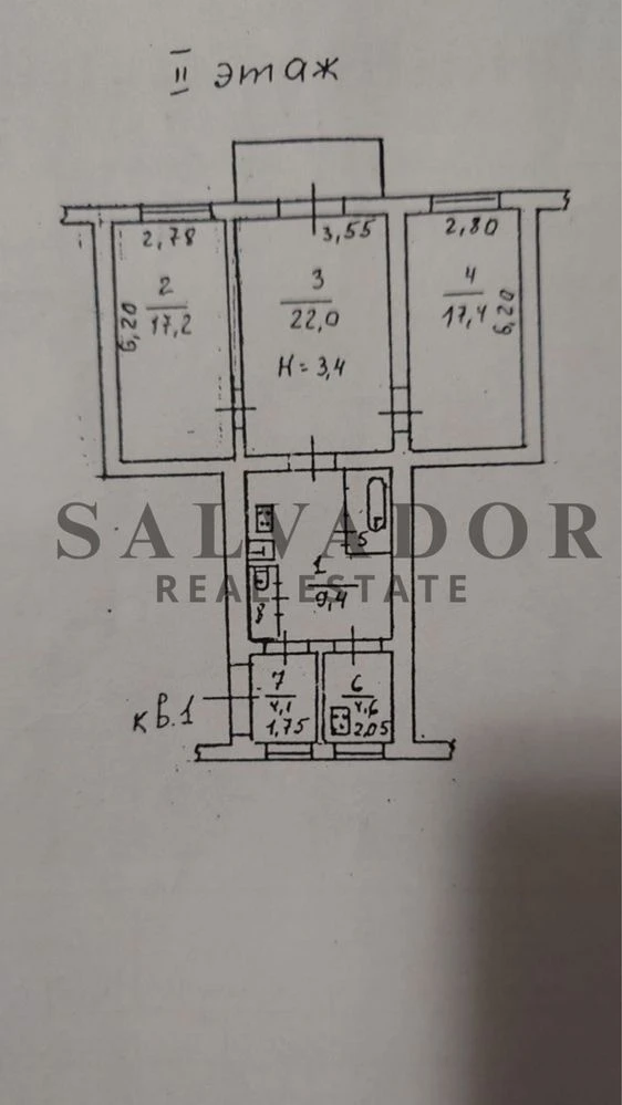 Продажа 3-комнатной квартиры 80 м² центр Одессы, ул. Жуковского
