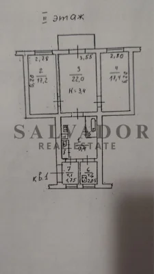 Продажа 3-комнатной квартиры 80 м² центр Одессы, ул. Жуковского