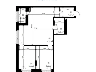 Apartment. Vyshevs'kyv Chornovola Street, Rivne