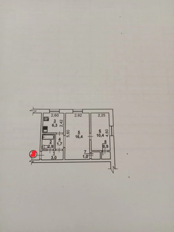 Selling 2-room apartment on Central Street (Central Market) 1/5, 43/29/6, column