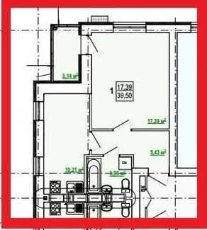 URGENT! DOCUMENTS! 1 room apartment in Hydropark residential complex, S=40 m2