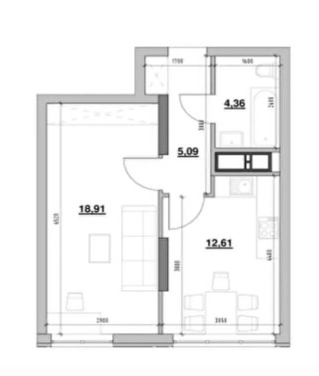 Продам видову квартиру бізнес-класу 41 м2 ЖК Nordica Residen