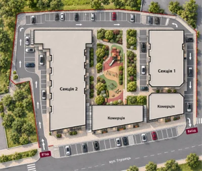 Sale of a 2-bedroom apartment in the Status residential complex in Lutsk, at address