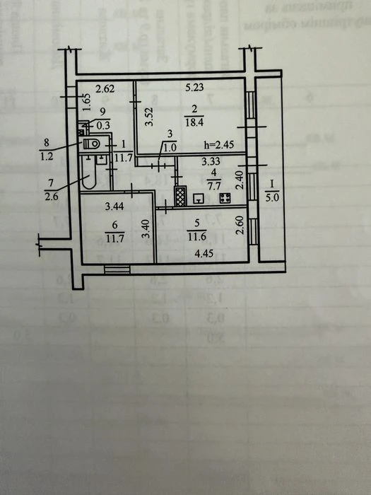 3-room apartment in the Tolop-1 area