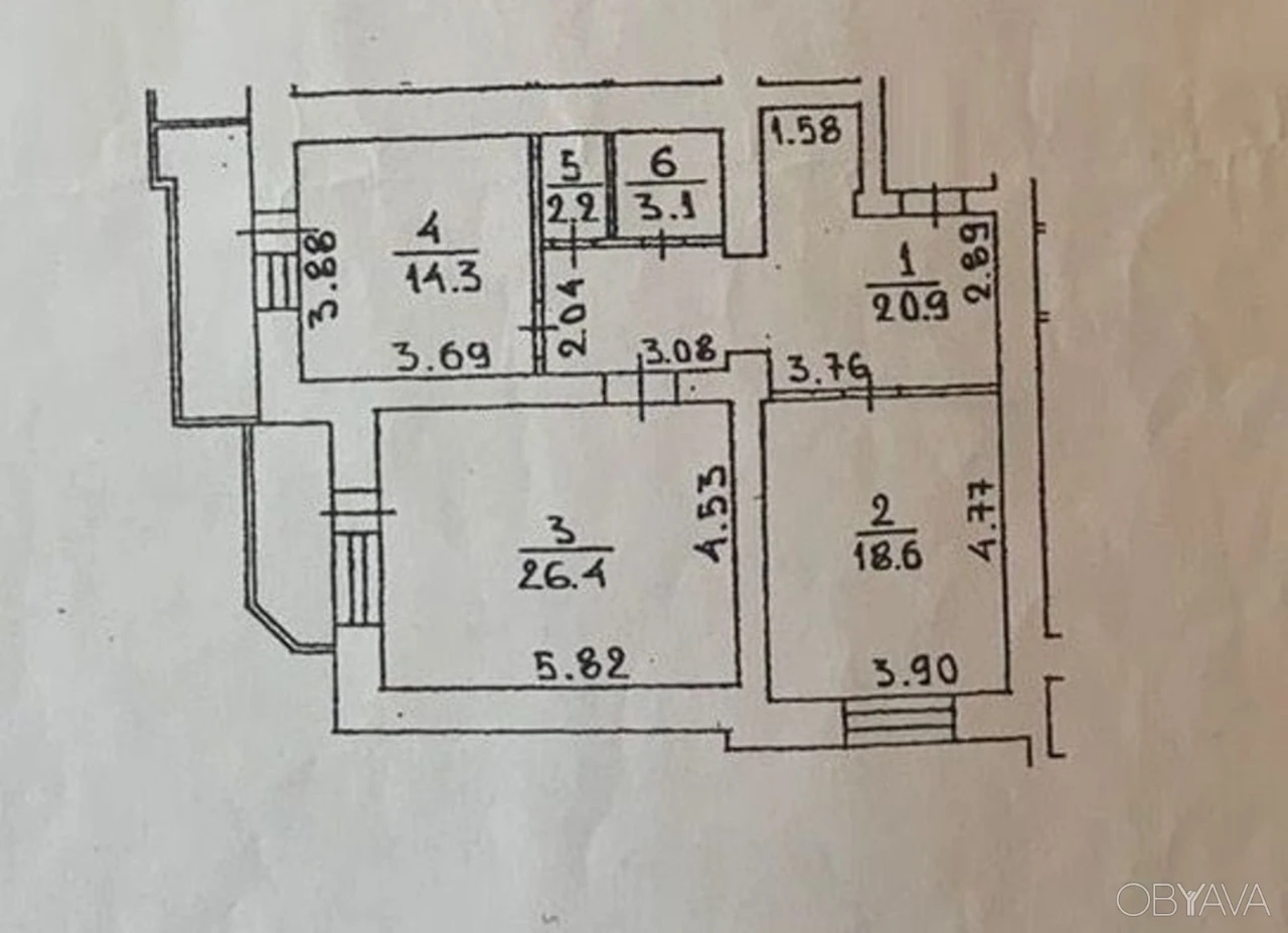 Двокімнатна квартира, 90 м², #178;, Солом'янський район, 3 поверх