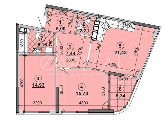 Продаж 2к квартири 80 кв. м на вул. Княжий Затон • ID 346661