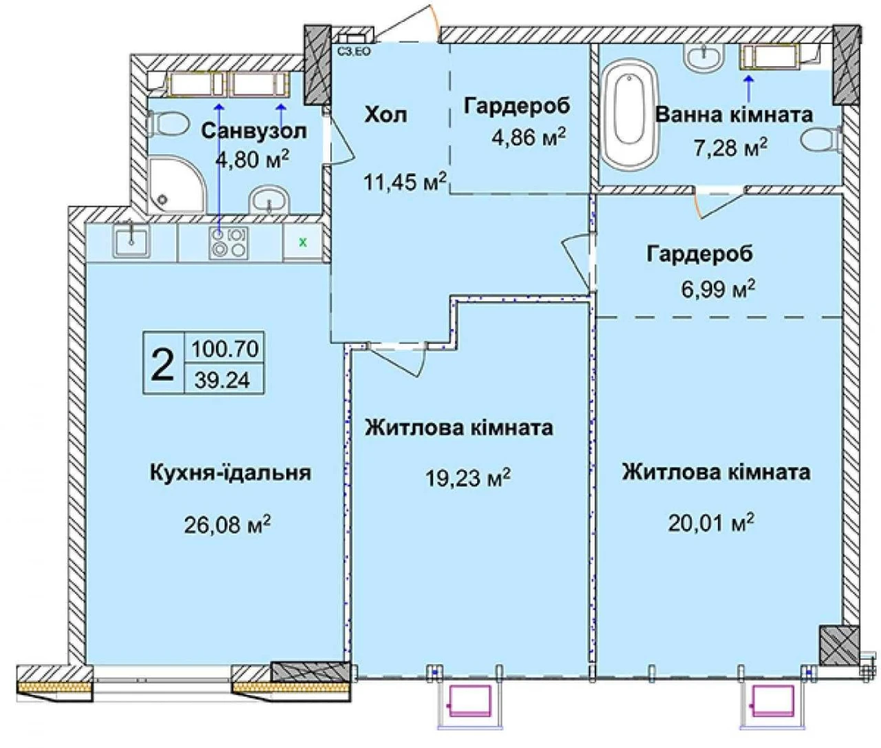 Продаж 3-кімнатної квартири в ЖК «Новопечерські Липки» 8 черга 9 будинок