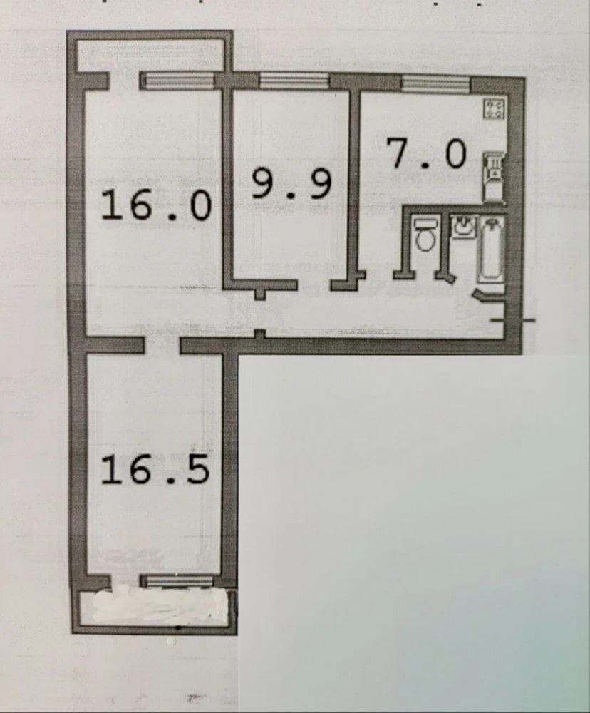 Apartment for sale - 3 rooms, 6th floor, 61 sq m, Zodчих 62-B
