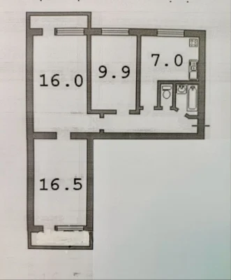 Apartment for sale - 3 rooms, 6th floor, 61 sq m, Zodчих 62-B