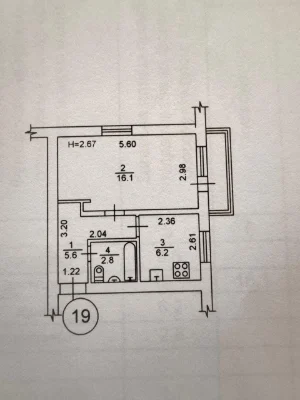 Sale of a 1-bedroom apartment 32.4 sq m, Osipovskogo St., 3B