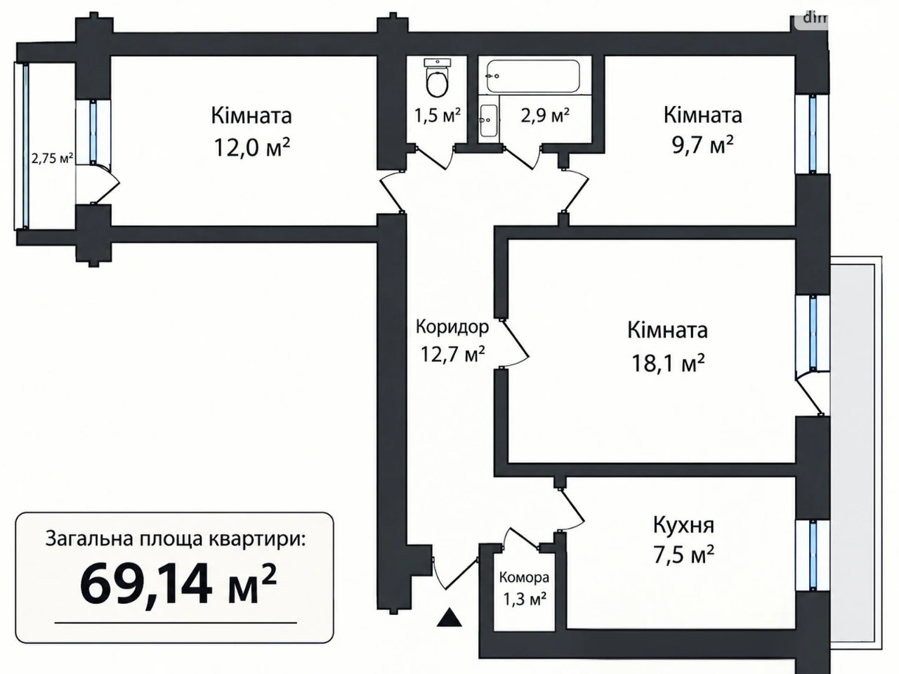 Продажа Квартира Вокзал