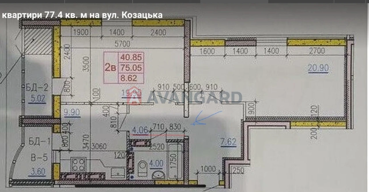 2-х кімнатна квартира в новому будинку на Митниці