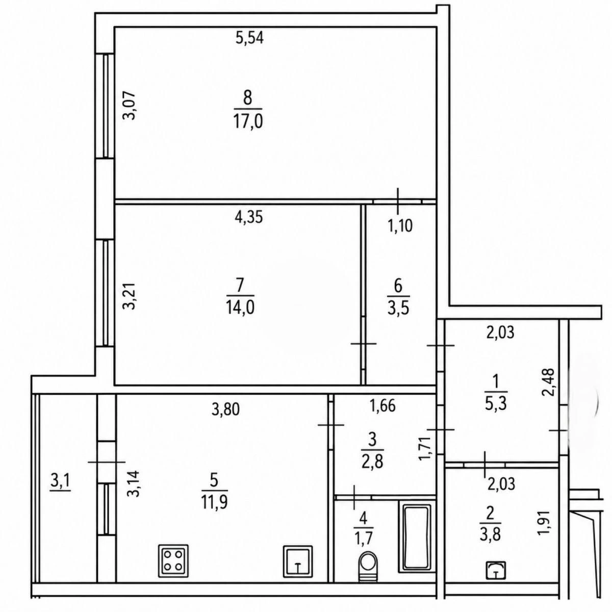 Продажа 2к. квартиры на Гмыри 20 Б