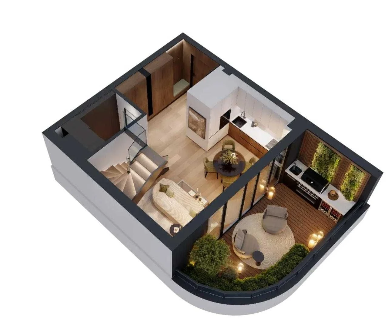 Spacious apartment 15 minutes from Akademmistsyo. Loft option!