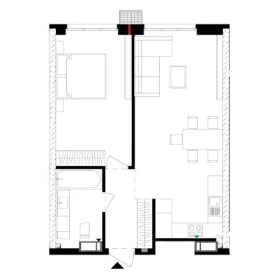 Seller. For Sale 1-bedroom apartment in Rusynivska Havnia 13-17 street