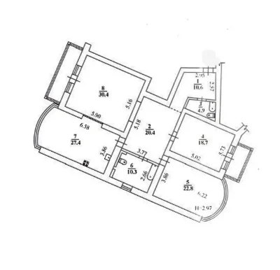 3K apartment with a view of the "Natalka" park - Obolonska embankment