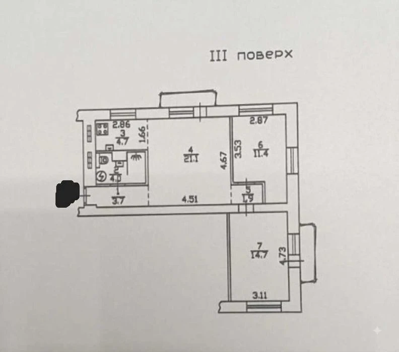 2-room apartment for sale 65.2 m2, 84 Holosiivskyi Ave.