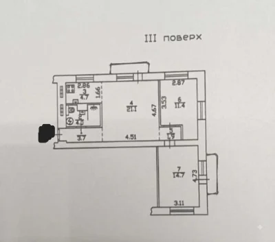 2-room apartment for sale 65.2 m2, 84 Holosiivskyi Ave.