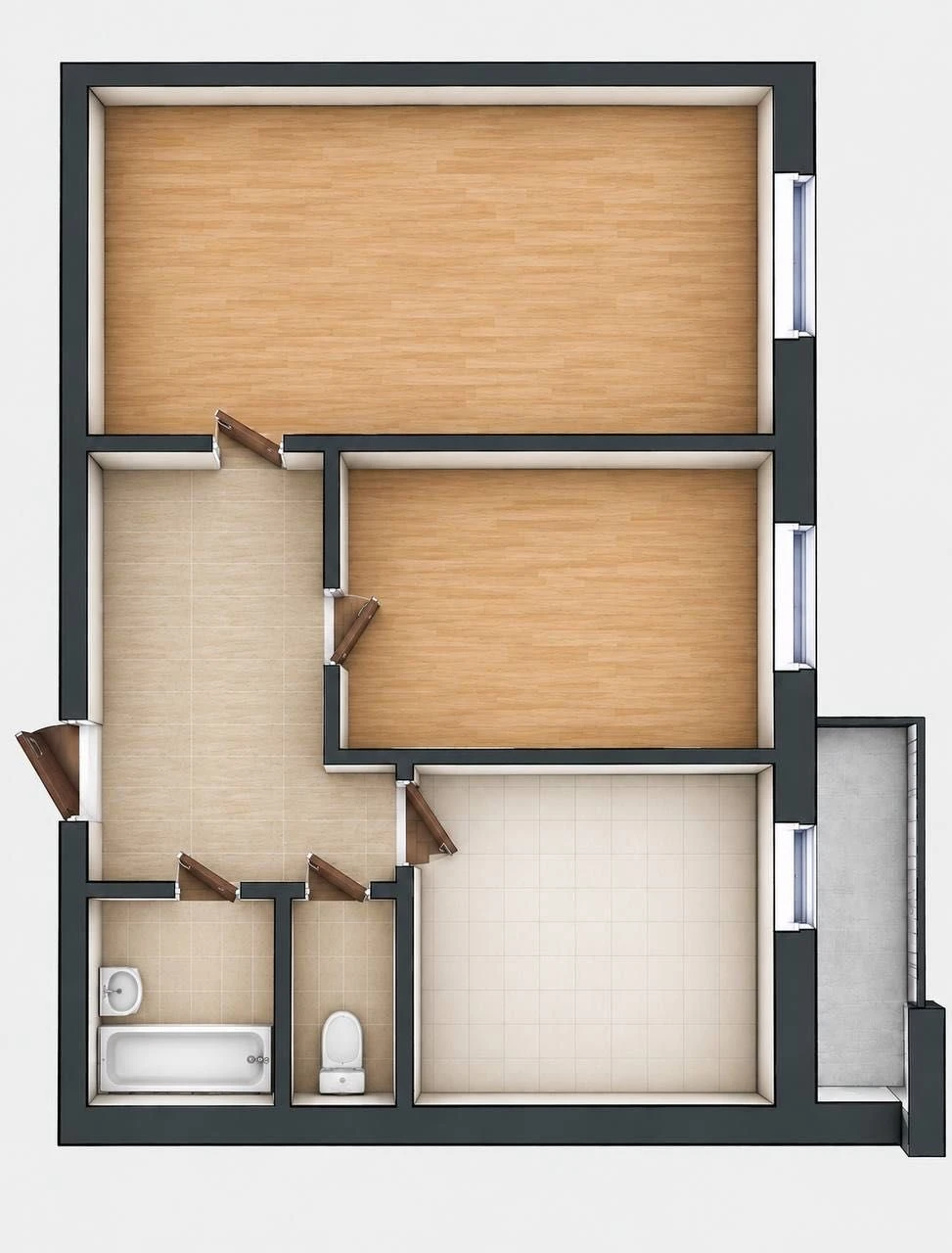 Без комісії | 2-кімнатна квартира | 52 м² | Бортничі | Харченка | 5/5
