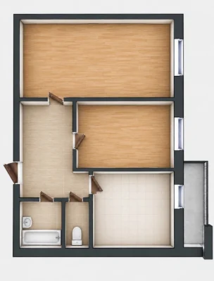 Без комісії | 2-кімнатна квартира | 52 м² | Бортничі | Харченка | 5/5