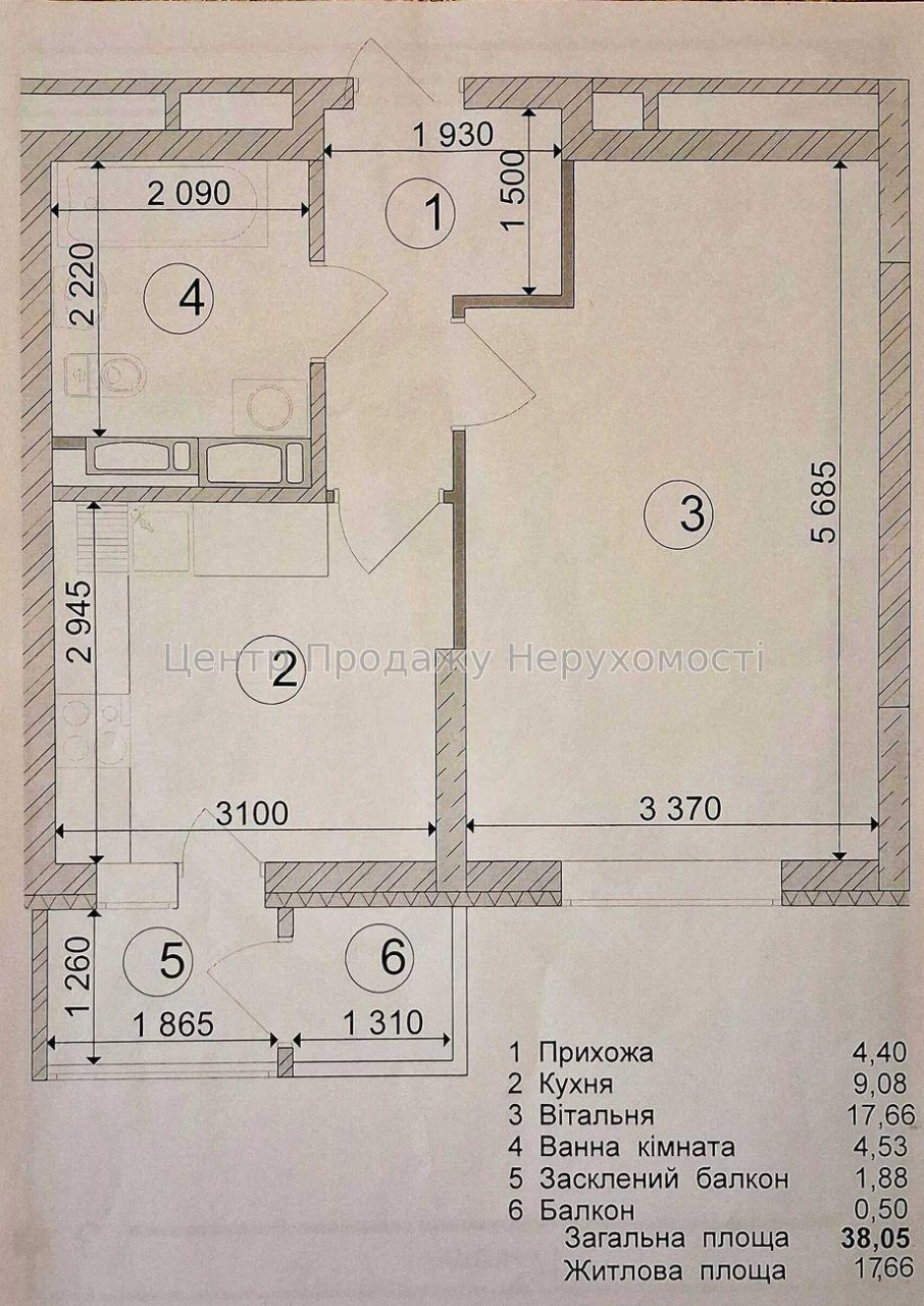 Продаж 1-кімн. кв, 38 м², 9/23 поверх, ЖК «Злагода», Київ.