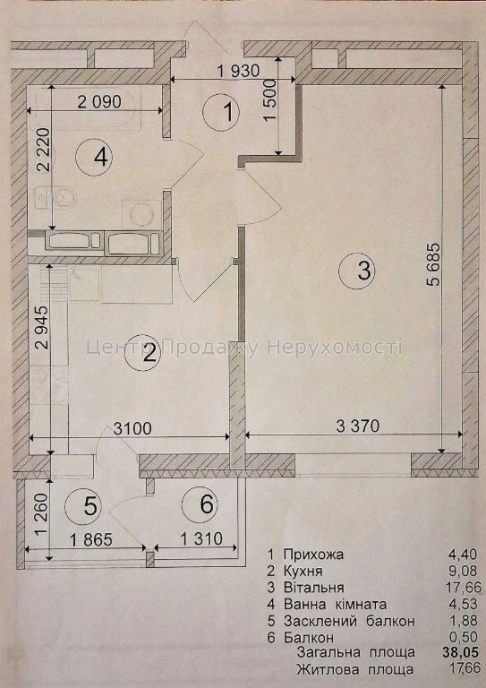 Продаж 1-кімн. кв, 38 м², 9/23 поверх, ЖК «Злагода», Київ.