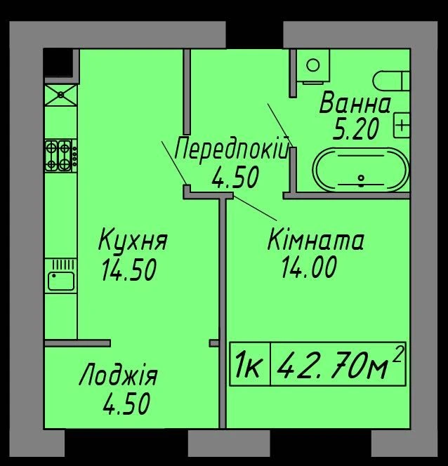 One-bedroom apartment in the "Skandinavia" residential complex | First down payment 10%
