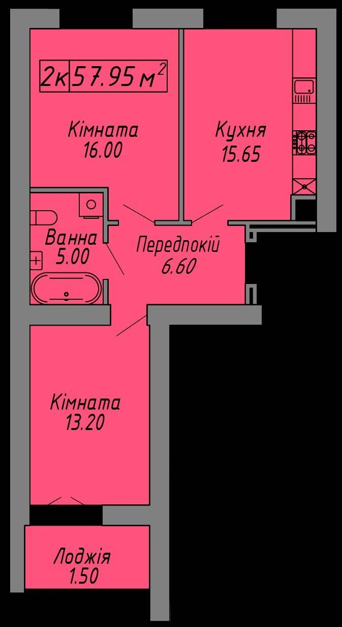 2-room apartment in residential complex "Skandinavia" | New building | Installment payment
